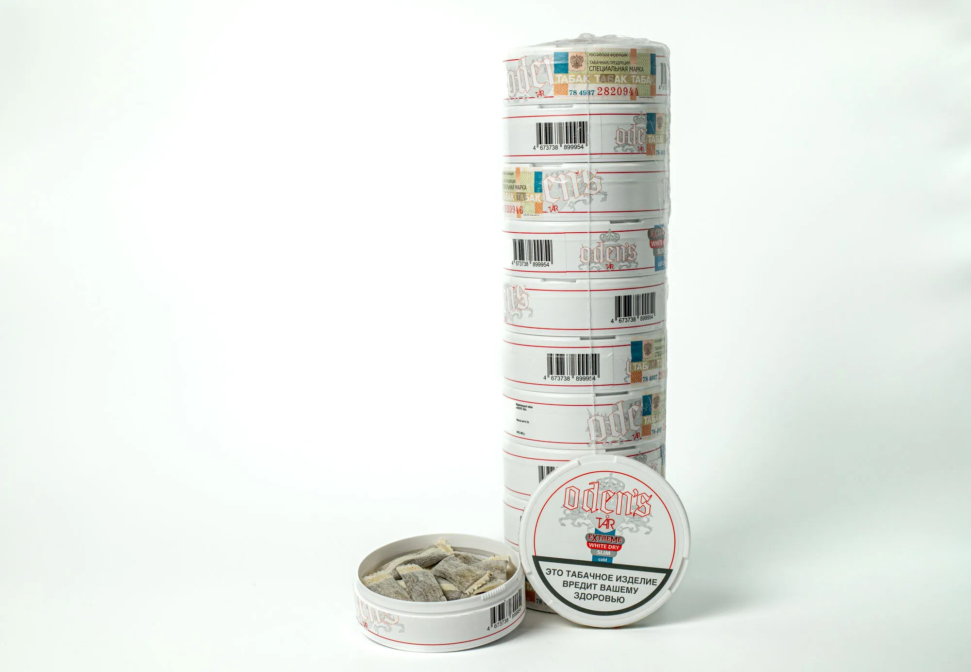 Акцизный жевательный табак ODEN’S TAR WHITE DRY Slim (13 г.) снюс оденс