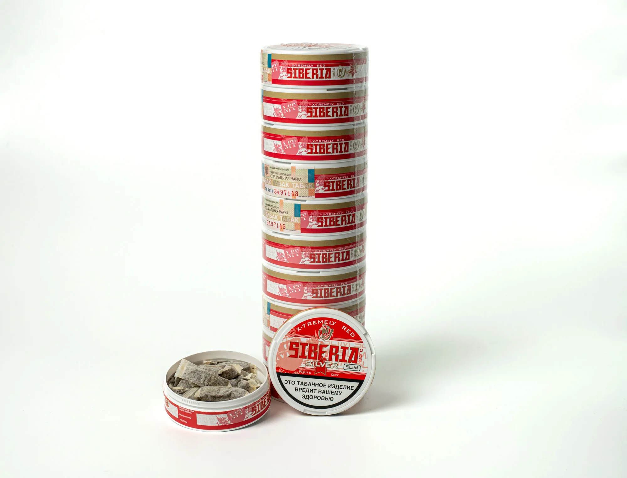 Акцизный жевательный табак SIBERIA SILVER WHITE DRY (13 г.) снюс сибирь