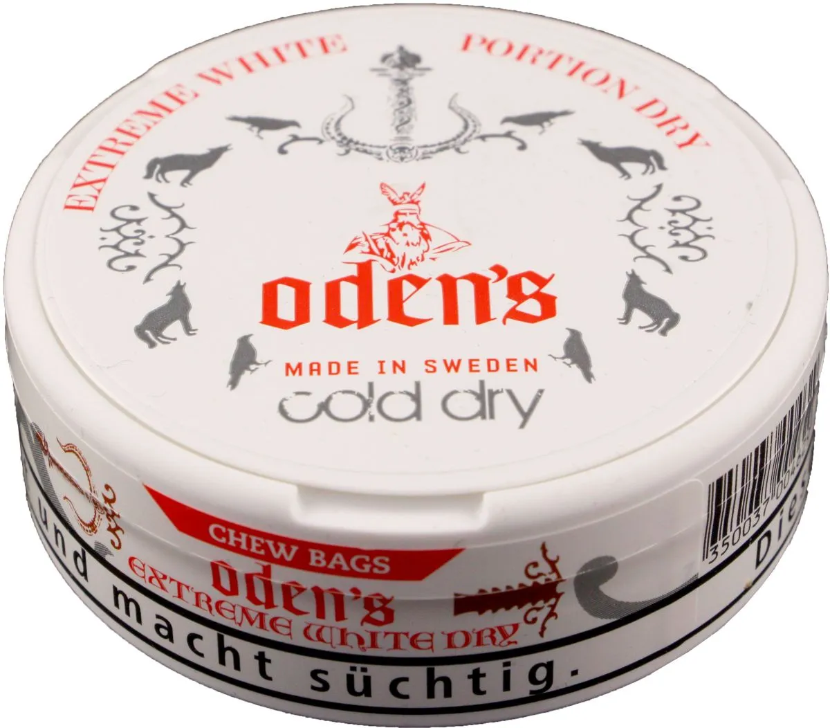 Снюс ODEN’S Cold Extreme White Dry 10г (шведский) снюс оденс